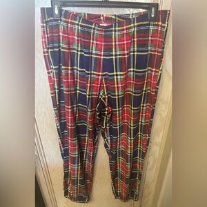 Unbranded Tartan Plaid Lounge Sleepwear Pajama Bottoms Plus Size 1X Pull On
